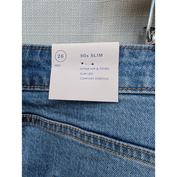 Universal Thread Womens High Rise 90s Slim Jeans Sz 26R Light Blue Distressed - Picture 5 of 11